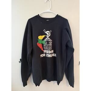Vintage 1991 Freedom For Lithuania Chicago Crewneck USA XL Black